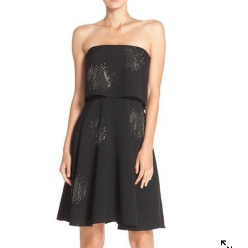 Halston beaded mini dress, NWT